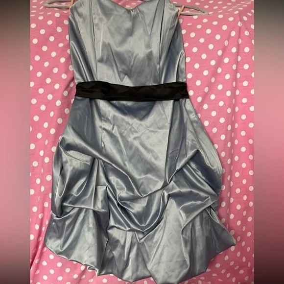 NWT IceBlue/Gray strapless party dress Size S - Picture 6 of 10